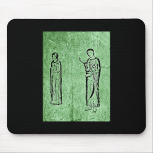 Grunge Mediaeval Statues Mouse Pad
