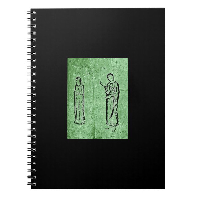Grunge Mediaeval Statues Notebook (Front)