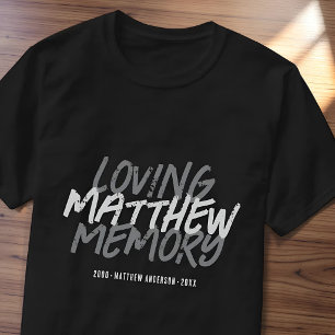 Grunge Memorial In Loving Memory Custom T-Shirt