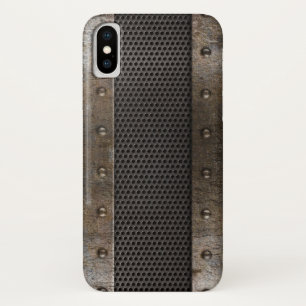 Grunge metal background iPhone x case