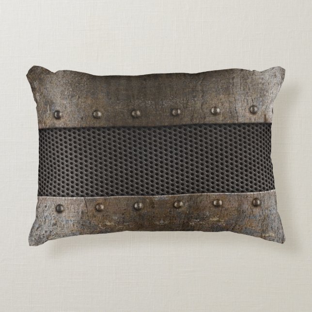 Grunge metal background decorative cushion (Front)