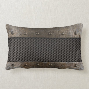 Grunge metal background lumbar cushion