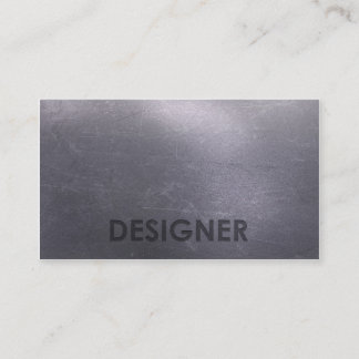 grunge metal business card for designer