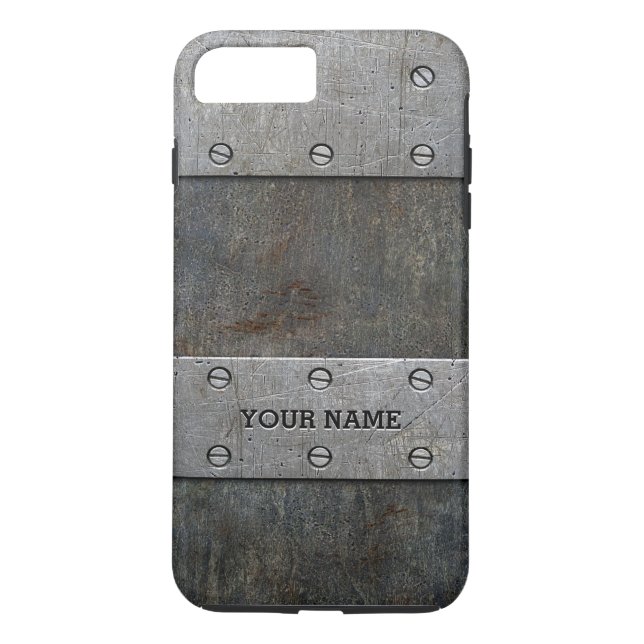 Grunge Metal Look Tough iPhone 7 Plus Case (Back)