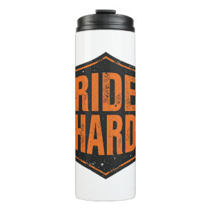 Grunge Motorcycle "Ride Hard" Shield Thermal Tumbler
