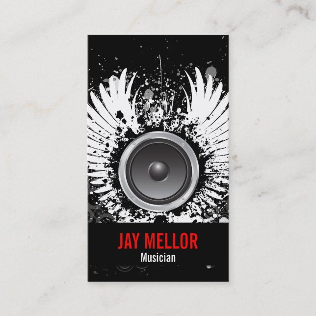 Grunge Music Business Card (Front)