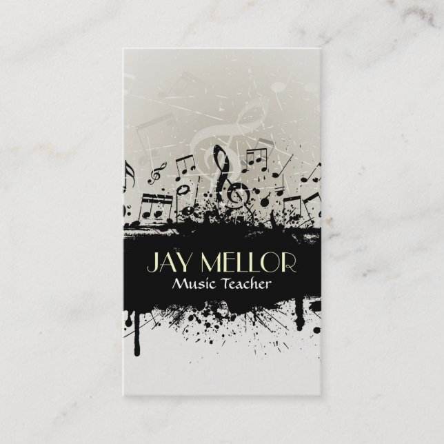 Grunge Music Business Card (Front)