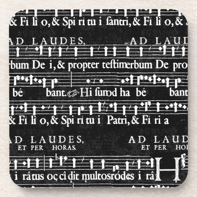 grunge music notes coaster (Front)