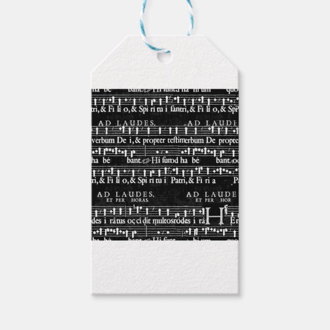 grunge music notes gift tags (Front)
