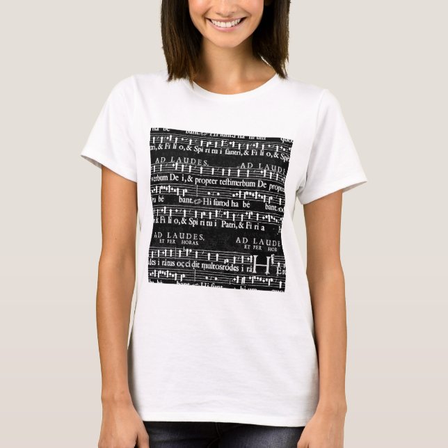 grunge music notes T-Shirt (Front)