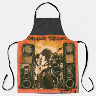 Grunge Music Seattle 1991 Apron