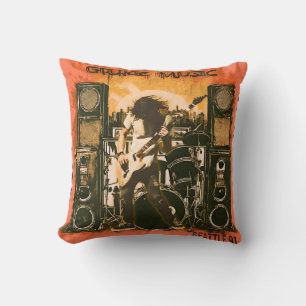 Grunge Music Seattle 1991 Cushion