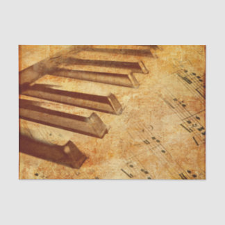 Grunge Music Sheet Piano Keys