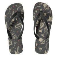 Grunge music skull crossbones pattern