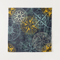 Grunge nautical rose wind compass vintage vintage