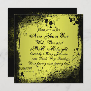 Grunge New Years Eve Invitation