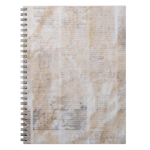 Grunge newspaper, vintage texture collage notebook