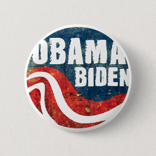 Grunge Obama Biden Button