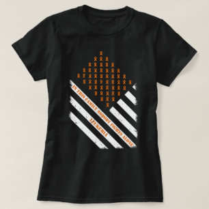 Grunge Orange Ribbons Nobody Fights Alone Leukaemi T-Shirt