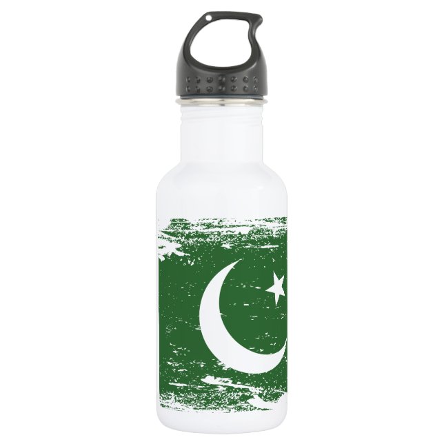 Grunge Pakistan Flag 532 Ml Water Bottle (Front)