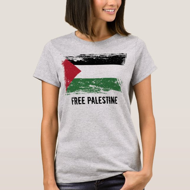 Grunge Palestine Flag T-Shirt (Front)