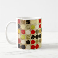 grunge paper background with colored circles patte