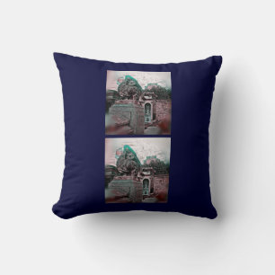Grunge Paris Grave Cushion