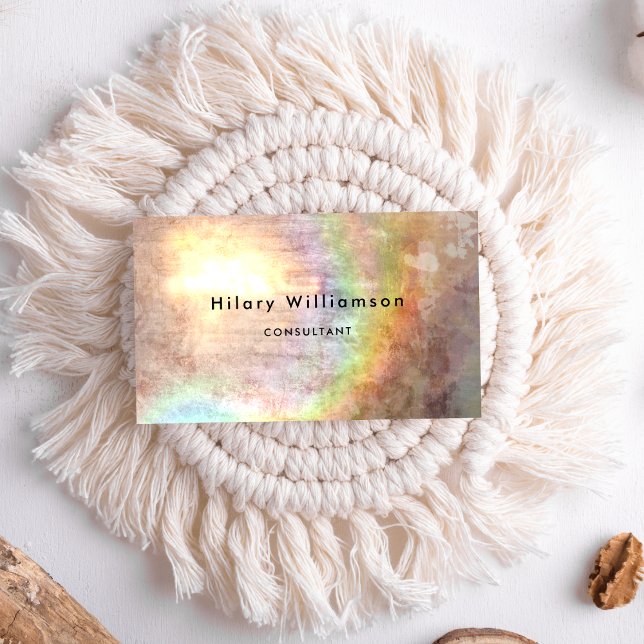 Grunge Pastel Tan Beige Business Card (Creator Uploaded)