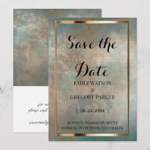 Grunge Patina vintage background Save The Date