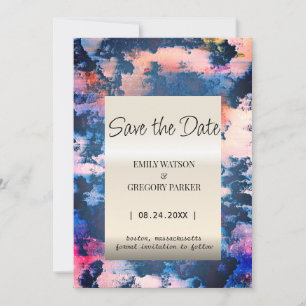 Grunge Patina vintage rust metallic Save The Date