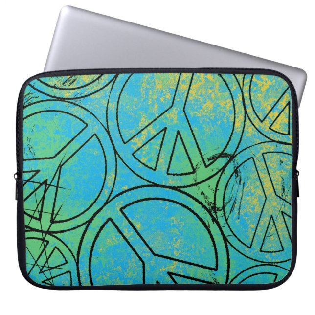 GRUNGE PEACES Laptop Sleeve (Front)