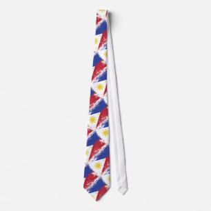 Grunge Philippines Flag Tie
