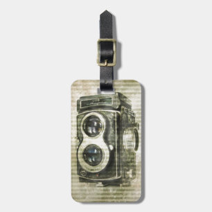 Grunge photographer photography Vintage Camera Luggage Tag