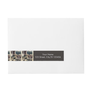 Grunge photographer photography Vintage Camera Wraparound Address Label