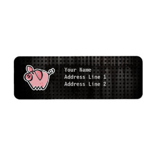 Grunge Pig Return Address Label