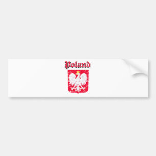 Grunge Poland coat of arms designs Bumper Sticker