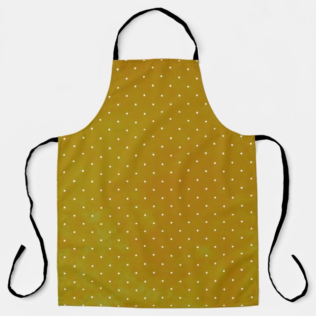 Grunge polka dot: watercolor background apron (Front)