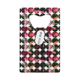 Grunge polka dots Black Red White Abstract.