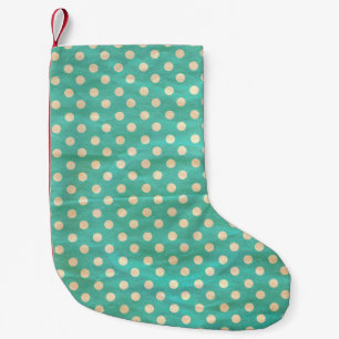 Grunge polka dots seamless pattern small christmas stocking