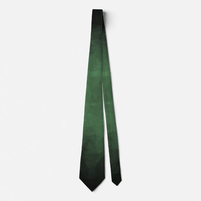 Grunge Polygon Background - Green Tie (Front)
