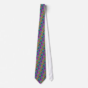 Grunge Pop Art Popart Polar Bear Multi-Panel Tie