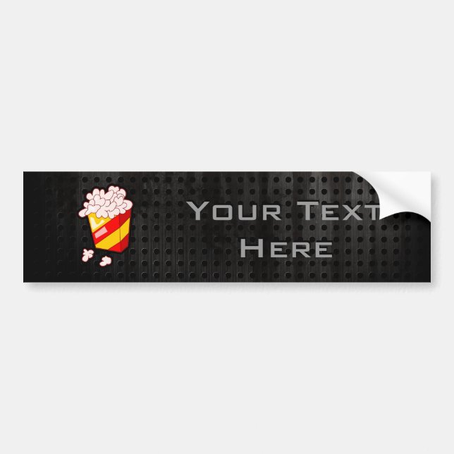 Grunge Popcorn Bumper Sticker (Front)