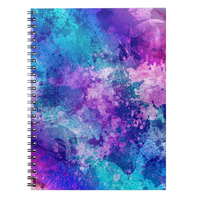 Grunge Print Spiral Notebook (Front)