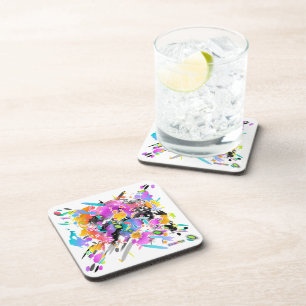 GRUNGE PUNK SPLATTER ART COASTER