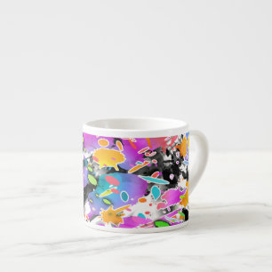 GRUNGE PUNK SPLATTER ART ESPRESSO CUP