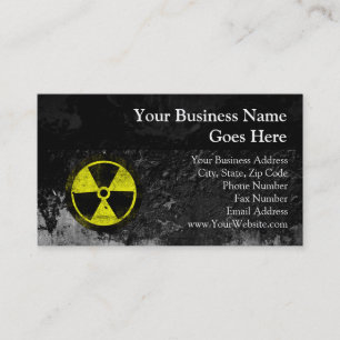 Grunge Radioactive Symbol Business Card