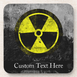 Grunge Radioactive Symbol Coaster