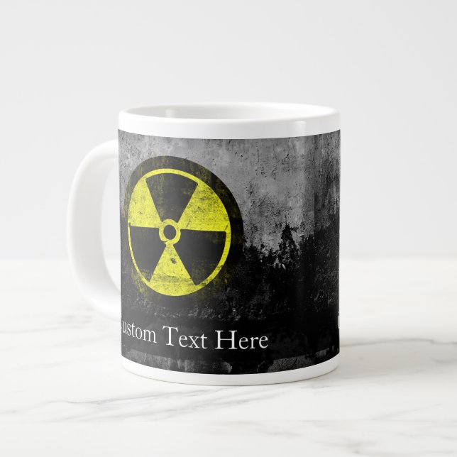 Grunge Radioactive Symbol Large Coffee Mug (Front Left)