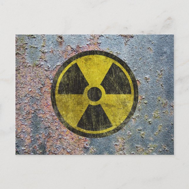 Grunge Radioactive Symbol Postcard (Front)