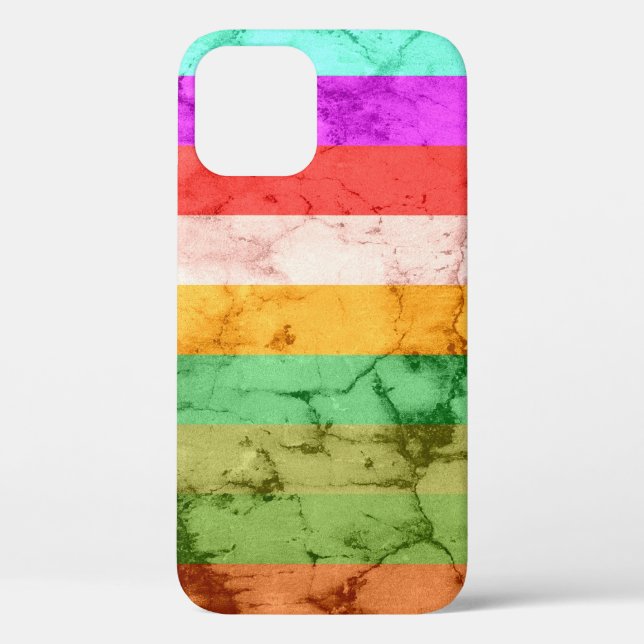 Grunge rainbow stripes wall graphic Case-Mate iPho iPhone Case (Back)